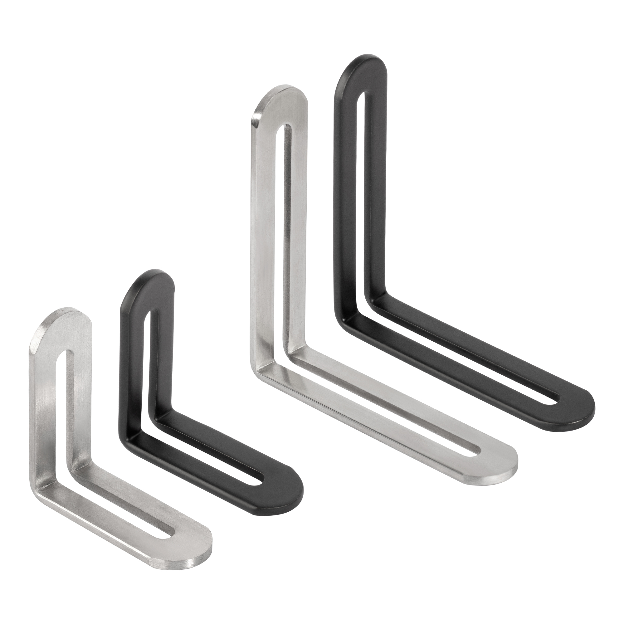 Shelf Bracket Pair - 2pcs Corner Brackets Stainless Steel Furniture