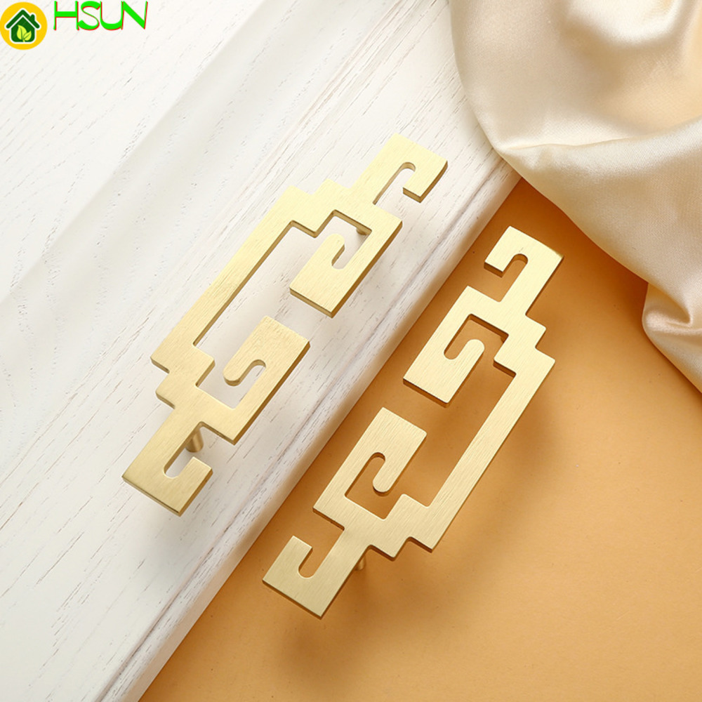 Furniture Hardware Paint - Hollow out gold all copper handle