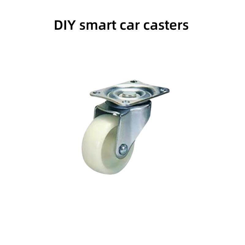 Furniture Rails Hardware - 1-Inch White PP Trolley Universal Wheels