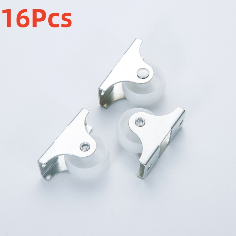 Furniture Rails Hardware - 4/8/16pcs White Rail Fixed Casters 1