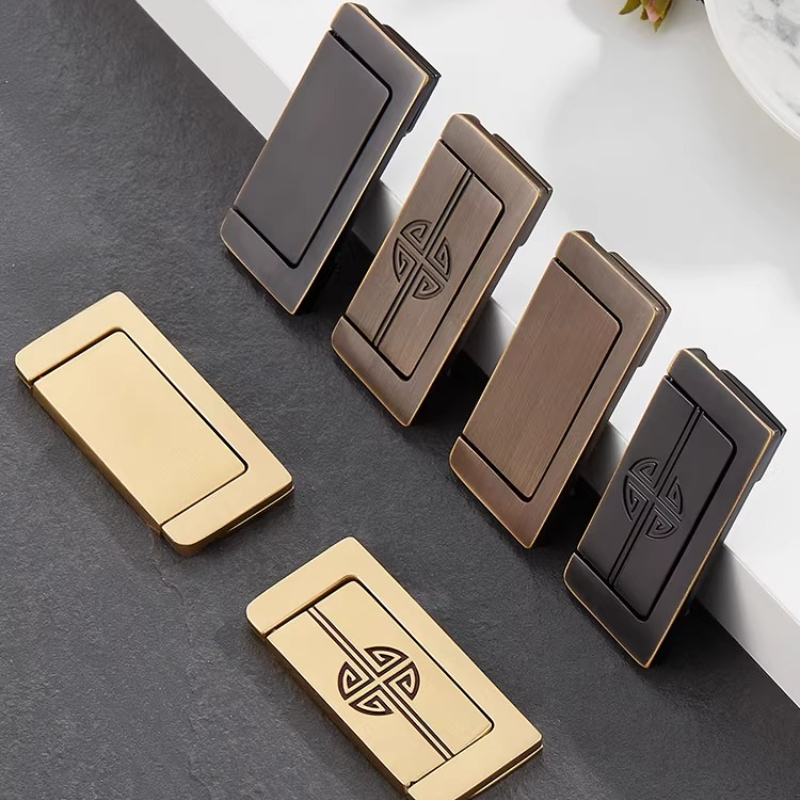 Japanese Furniture Hardware - ‌Solid Brass Pull Handles Recessed Drawer