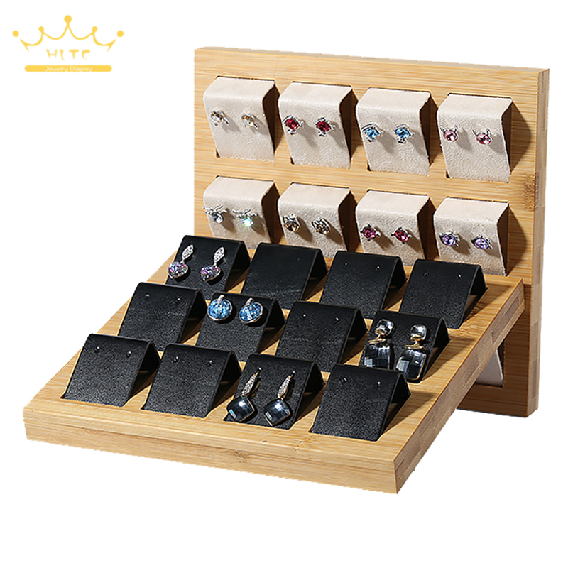 Bamboo Wood Earrings Display B - Shelf Bracket Pair recension och pris