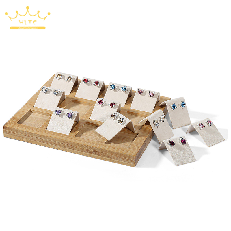 Bamboo Wood Earrings Display B - Shelf Bracket Pair recension och pris