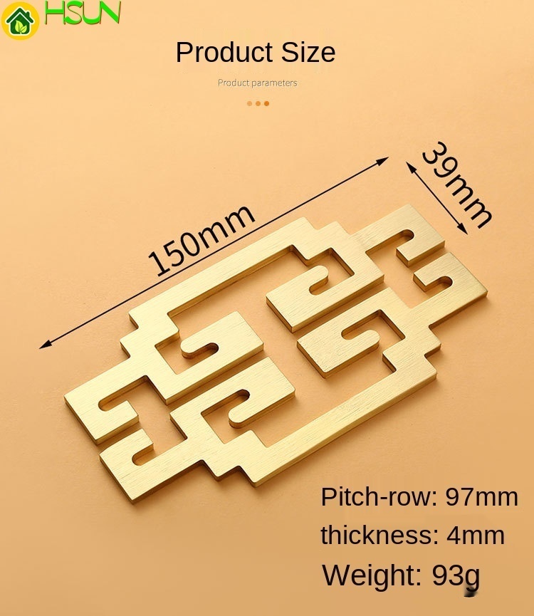 Hollow out gold all copper han - Furniture Hardware Paint recension och pris