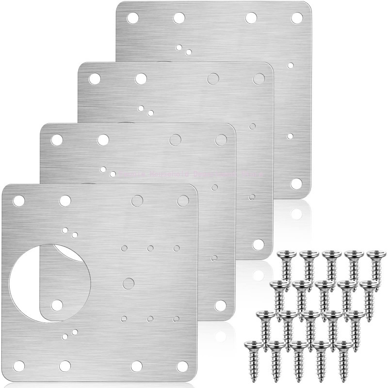 2/10Sets Hinge Repair Plate Ki - Furniture Hardware Fixing Screws recension och pris