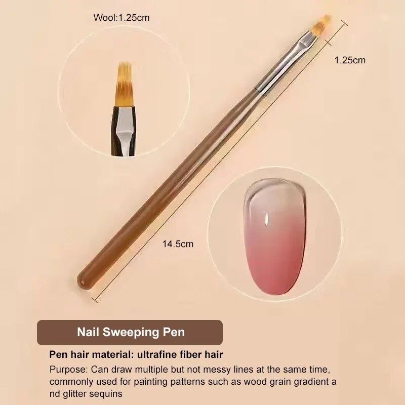 9PCS UV Gel Nail Brush Liner D - Furniture Hardware Nails recension och pris