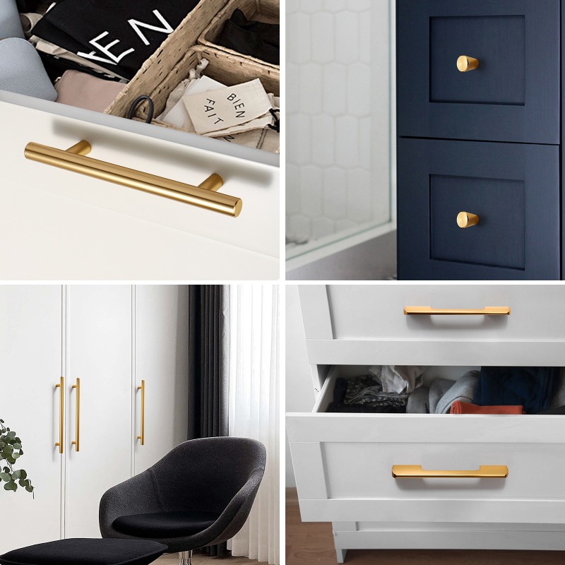 Gold simple solid copper natur - Furniture Hardware Gold recension och pris