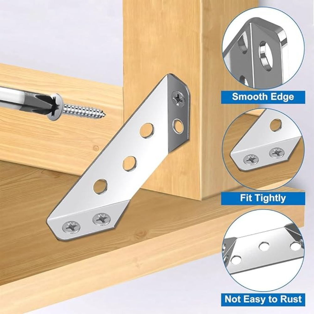 1-120Set Furniture Corner Conn - Shelf Bracket Pair recension och pris