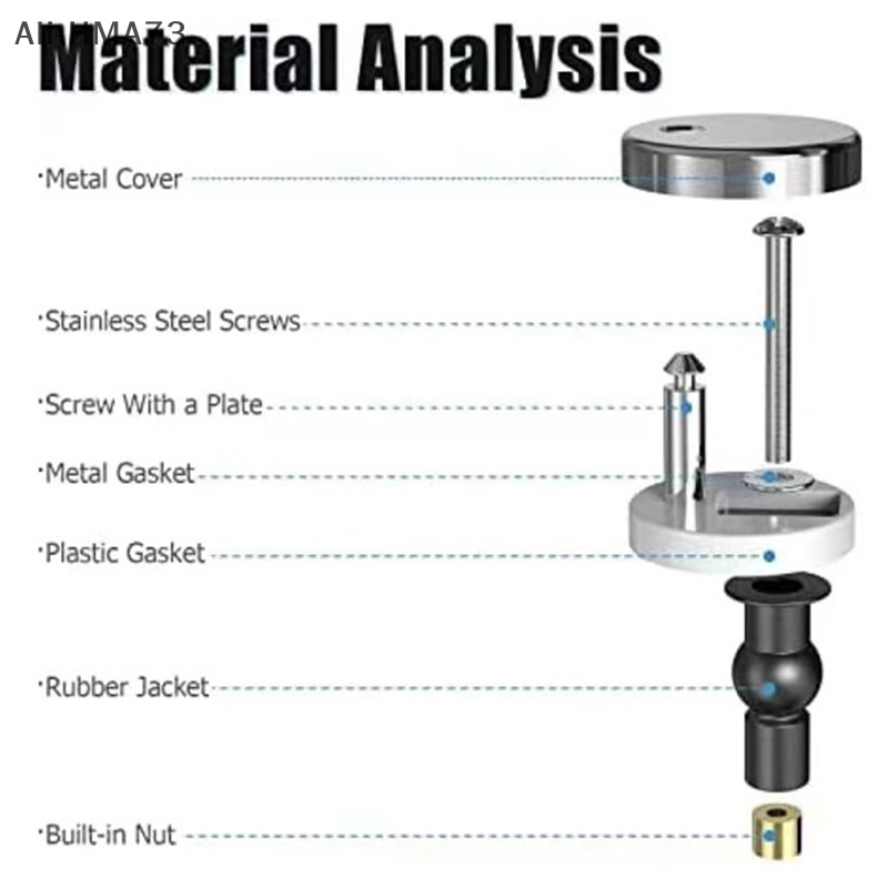 HMA73-2Pcs Toilet Seat Top Fix - Furniture Hardware Fixing Screws recension och pris