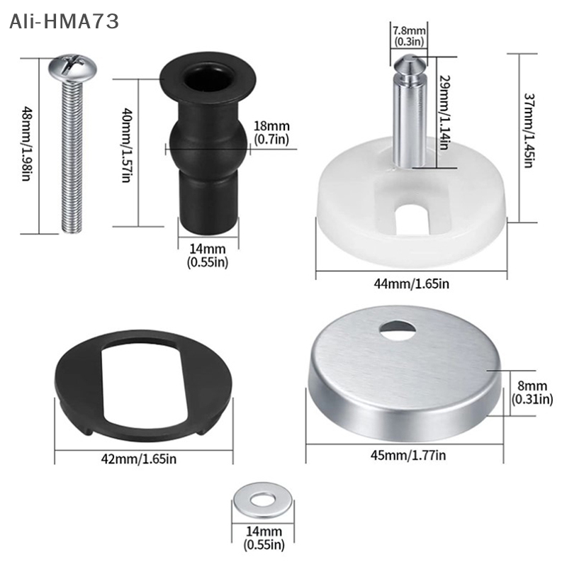 HMA73-2Pcs Toilet Seat Top Fix - Furniture Hardware Fixing Screws recension och pris