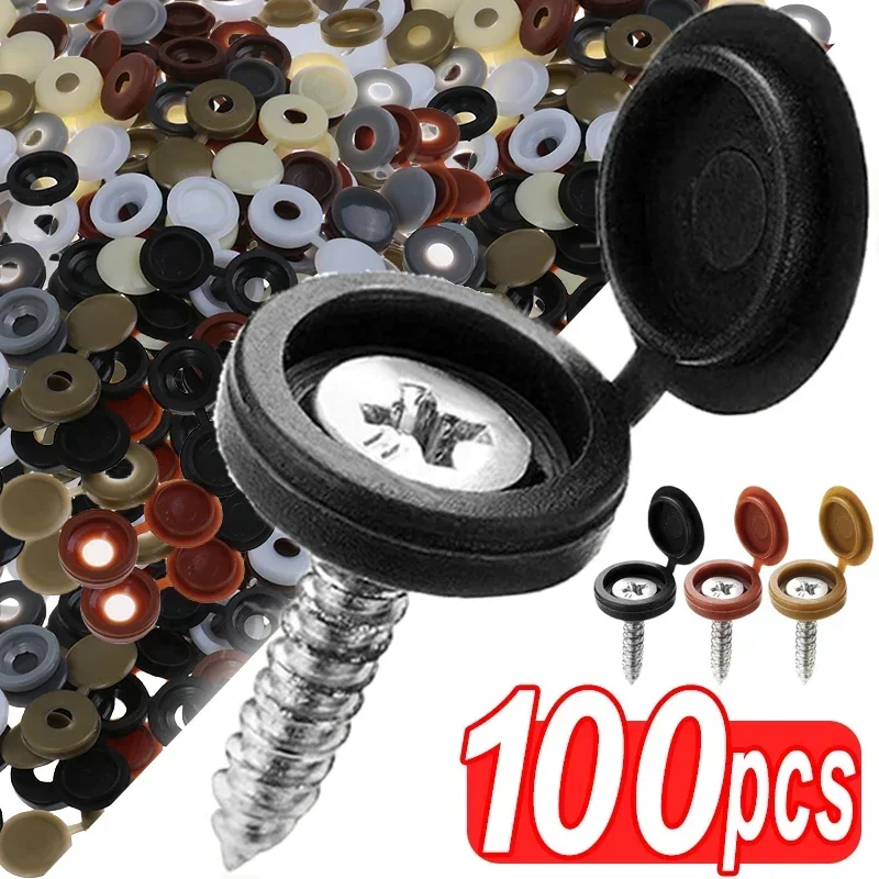 Hinged Plastic Screw Cap Cover - Furniture Hardware Fixing Screws recension och pris