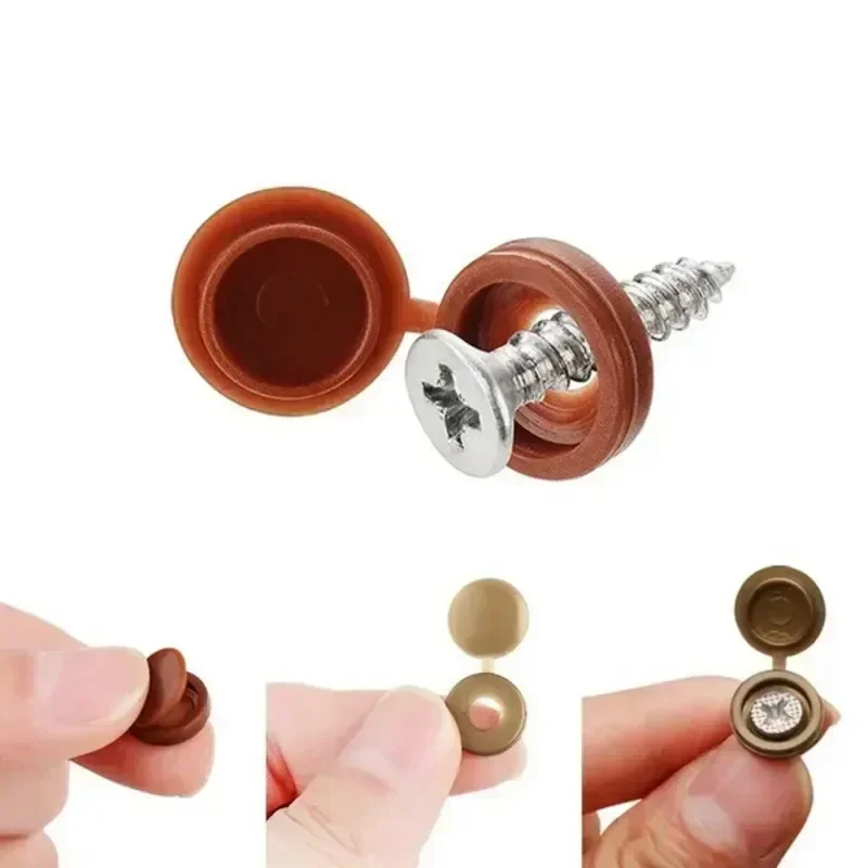 Hinged Plastic Screw Cap Cover - Furniture Hardware Fixing Screws recension och pris