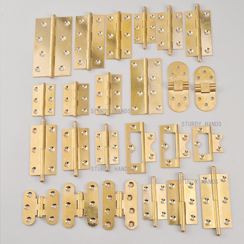 10pcs brass hinges, gold hinge - Furniture Hardware Gold recension och pris