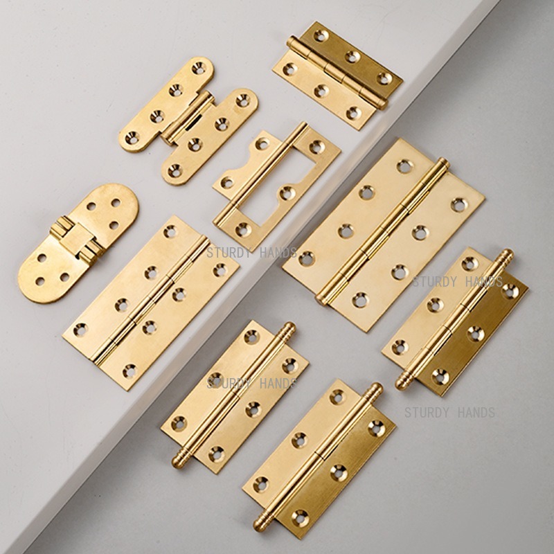 10pcs brass hinges, gold hinge - Furniture Hardware Gold recension och pris