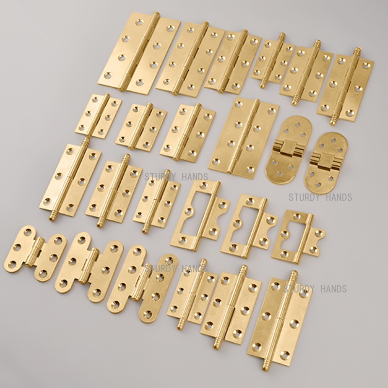 10pcs brass hinges, gold hinge - Furniture Hardware Gold recension och pris