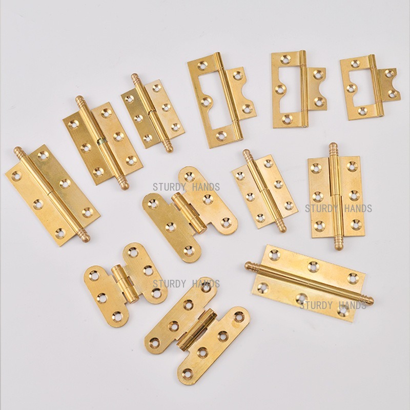 10pcs brass hinges, gold hinge - Furniture Hardware Gold recension och pris