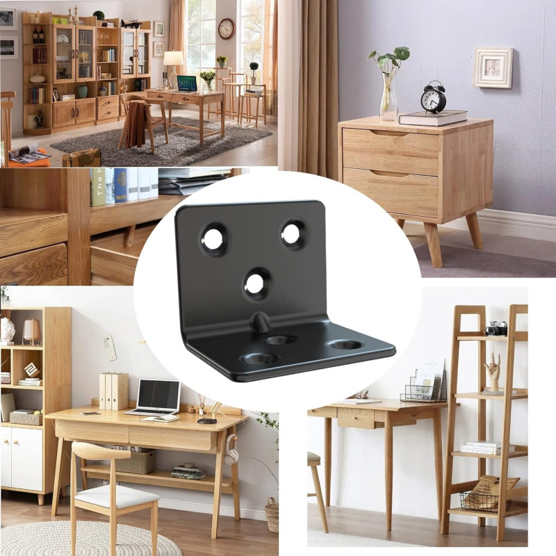 16-Pack Black Stainless Steel  - Shelf Bracket Pair recension och pris