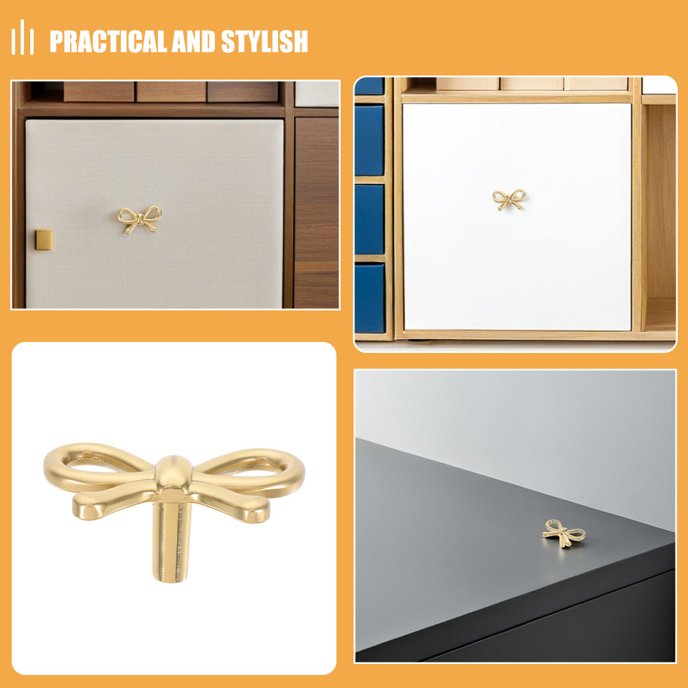 2Pcs Brass Bow Drawer Handles  - Vintage Furniture Hardware Pulls recension och pris