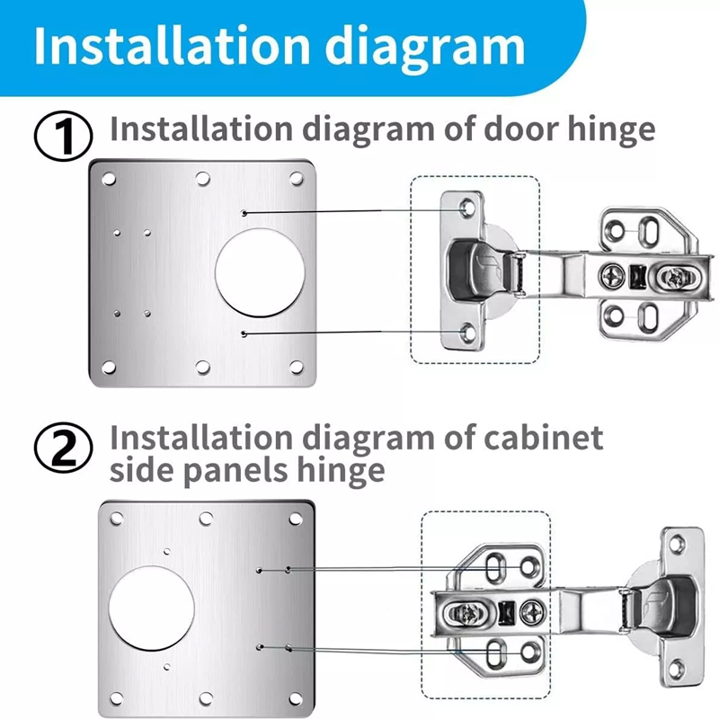 2/10Pcs Sets Hinge Repair Plat - Furniture Hardware Fixing Screws recension och pris