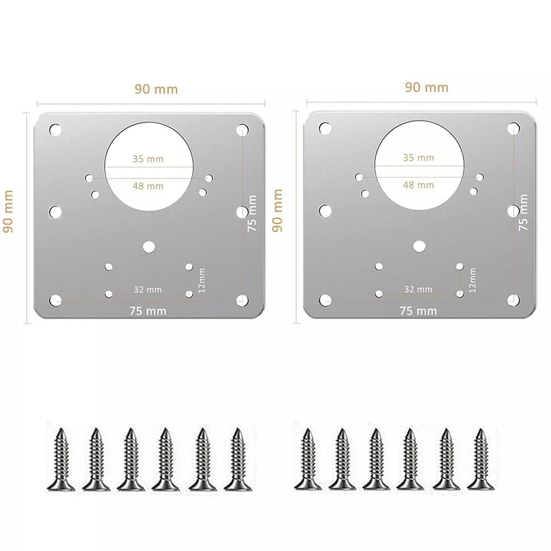 2/10Pcs Sets Hinge Repair Plat - Furniture Hardware Fixing Screws recension och pris