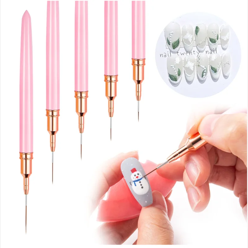 5pc/1set Nail Art Liner Brushe - Furniture Hardware Nails recension och pris