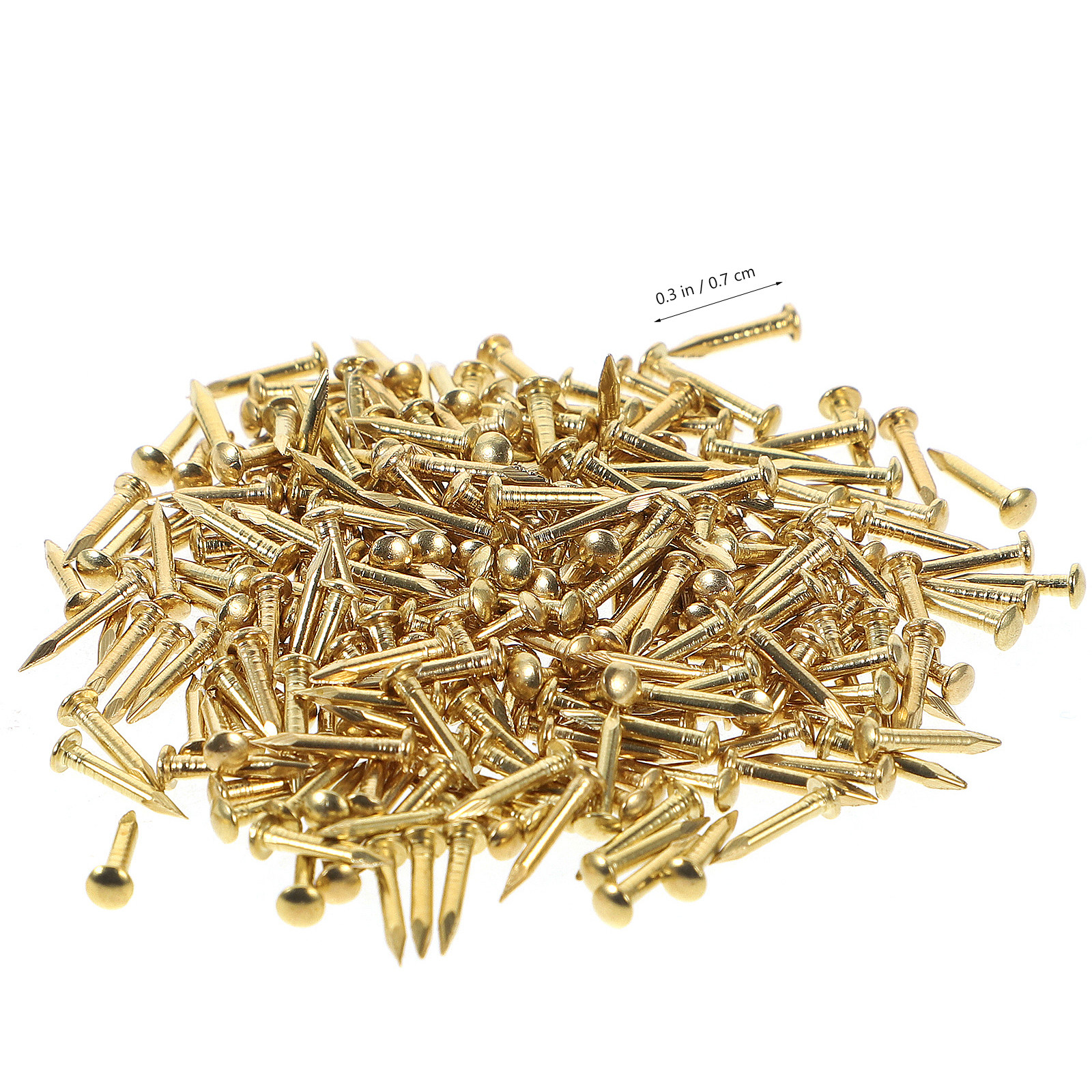 200Pcs 8Mm Brass Decorative Na - Furniture Hardware Nails recension och pris