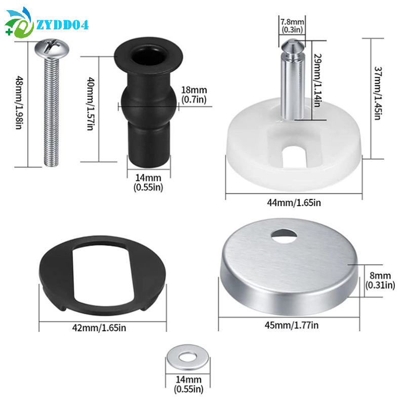 ●2Pcs Toilet Seat Hinges Top F - Furniture Hardware Fixing Screws recension och pris