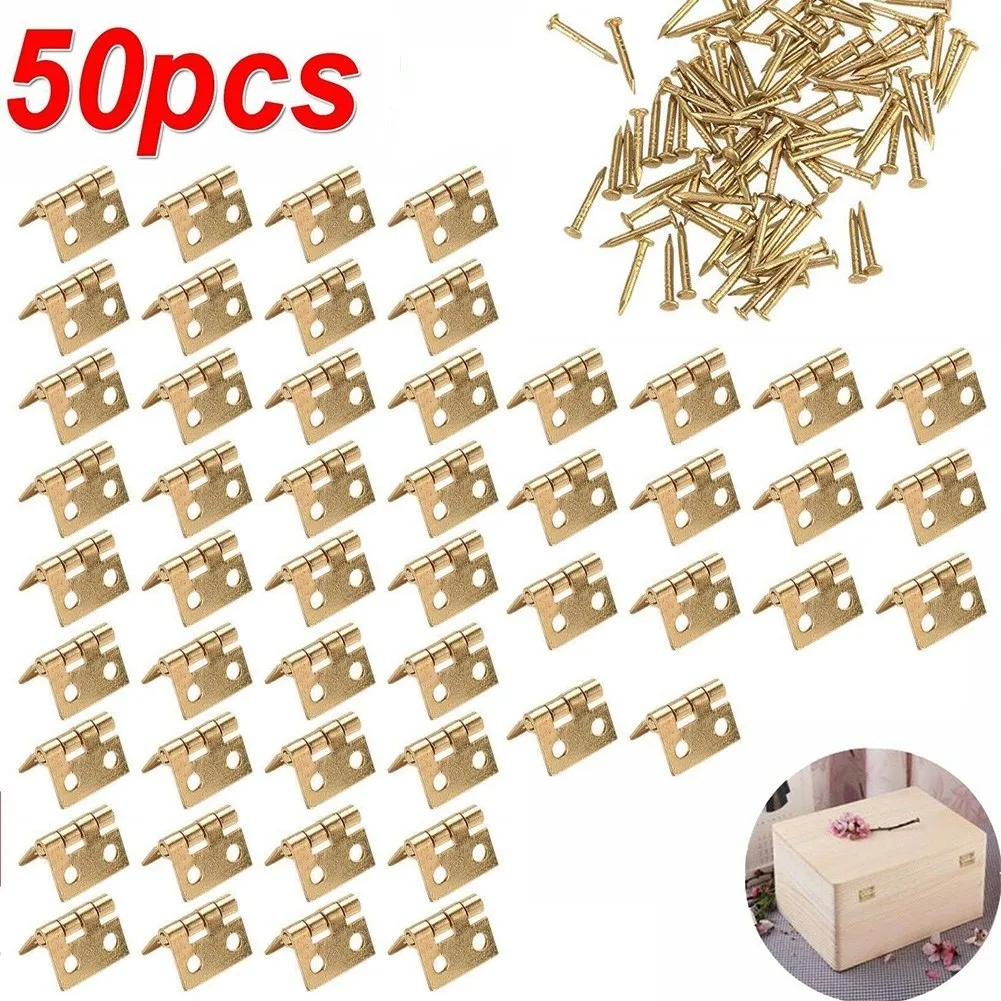 50pcs Mini Hinge For Small Cra - Furniture Hardware Gold recension och pris