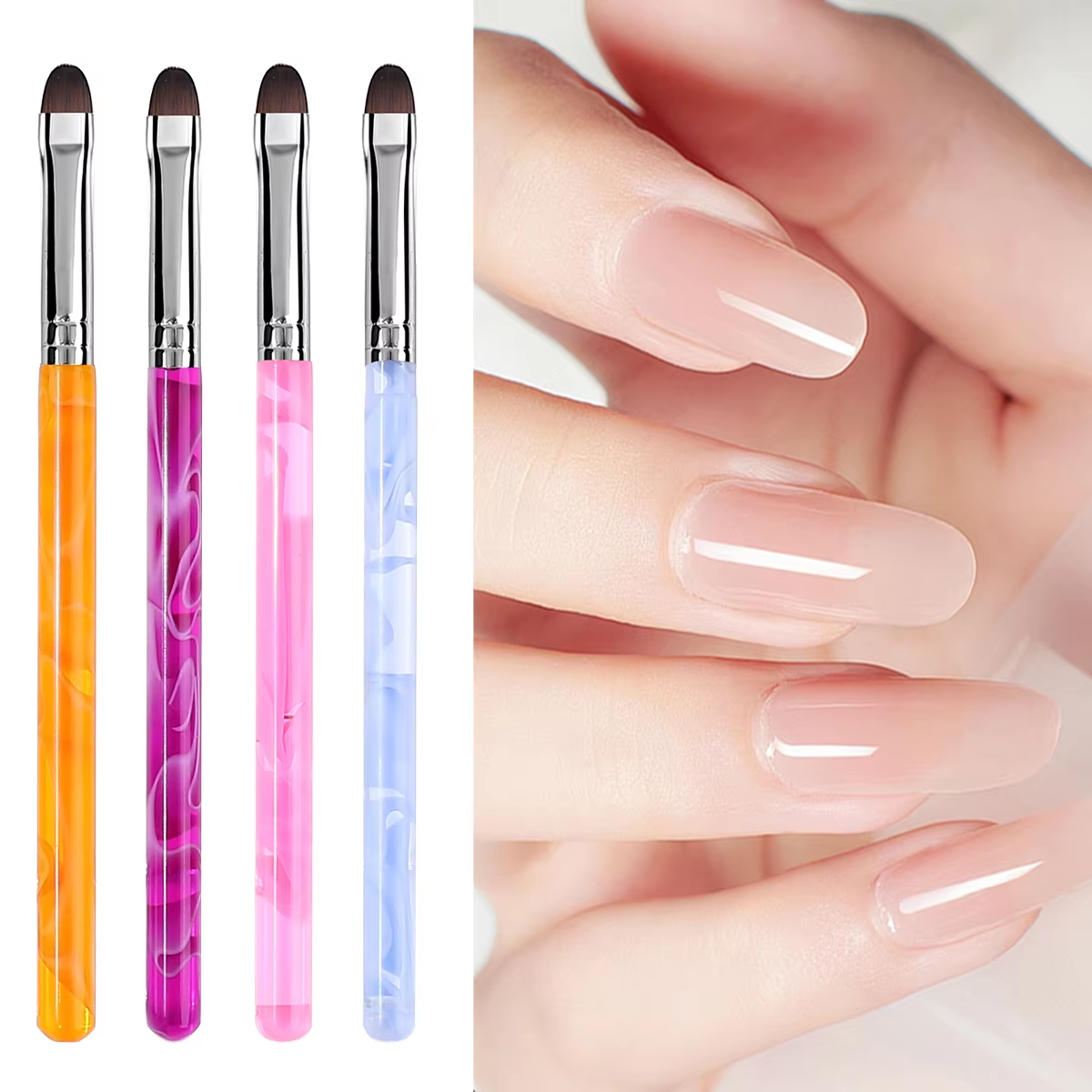 1PCS Oval UV Gel Nail Art Brus - Furniture Hardware Nails recension och pris