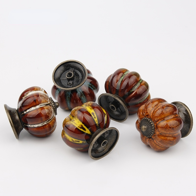 Pumpkin Ceramic Handle for Cab - Vintage Furniture Hardware Pulls recension och pris