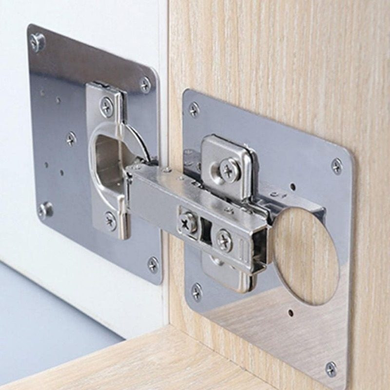 Cabinet Door Hinge Repair Plat - Furniture Hardware Fixing Screws recension och pris