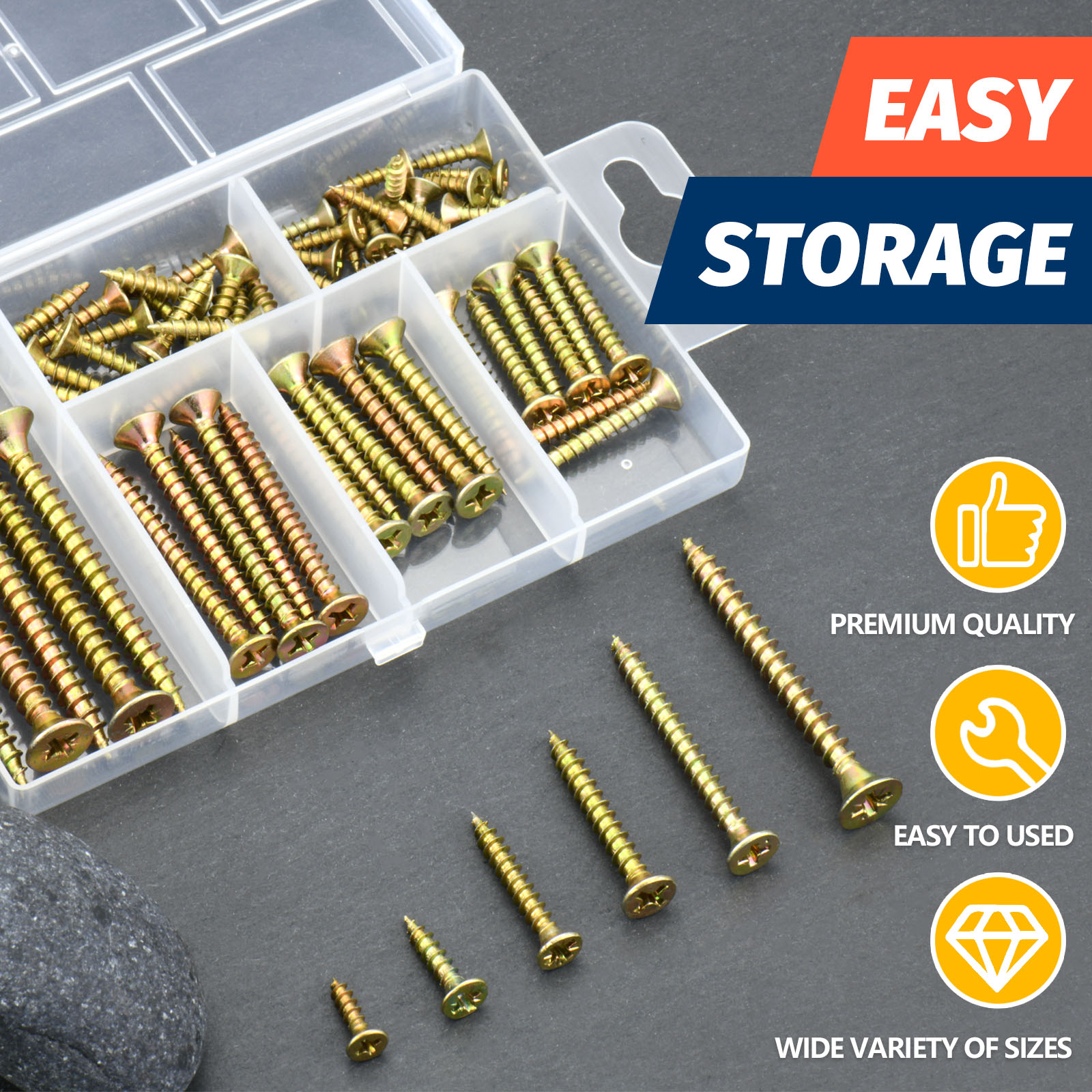High Hardness Wood Screws Kit  - Furniture Hardware Fixing Screws recension och pris
