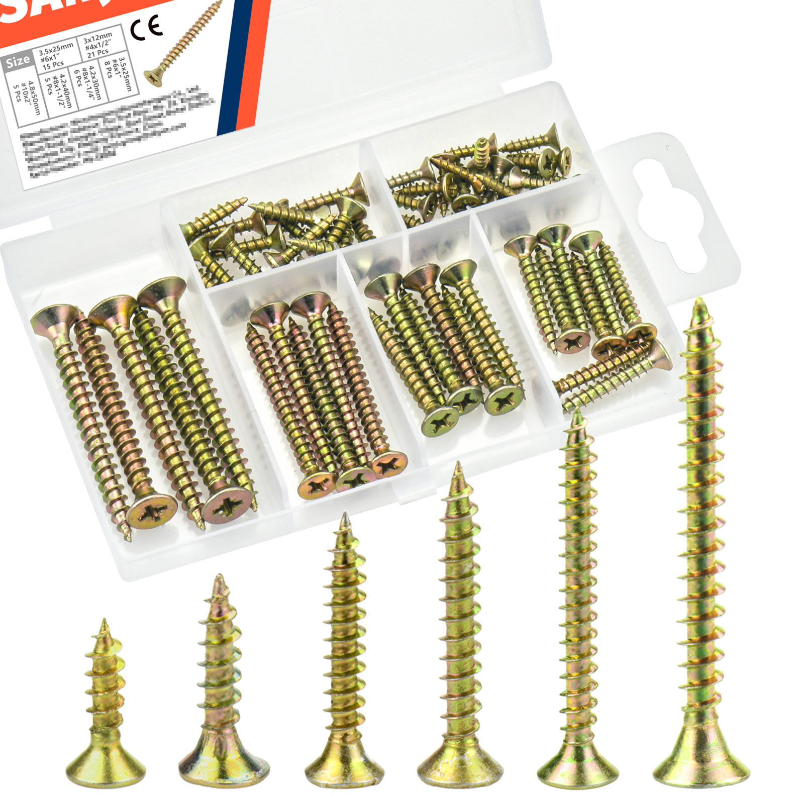 High Hardness Wood Screws Kit  - Furniture Hardware Fixing Screws recension och pris
