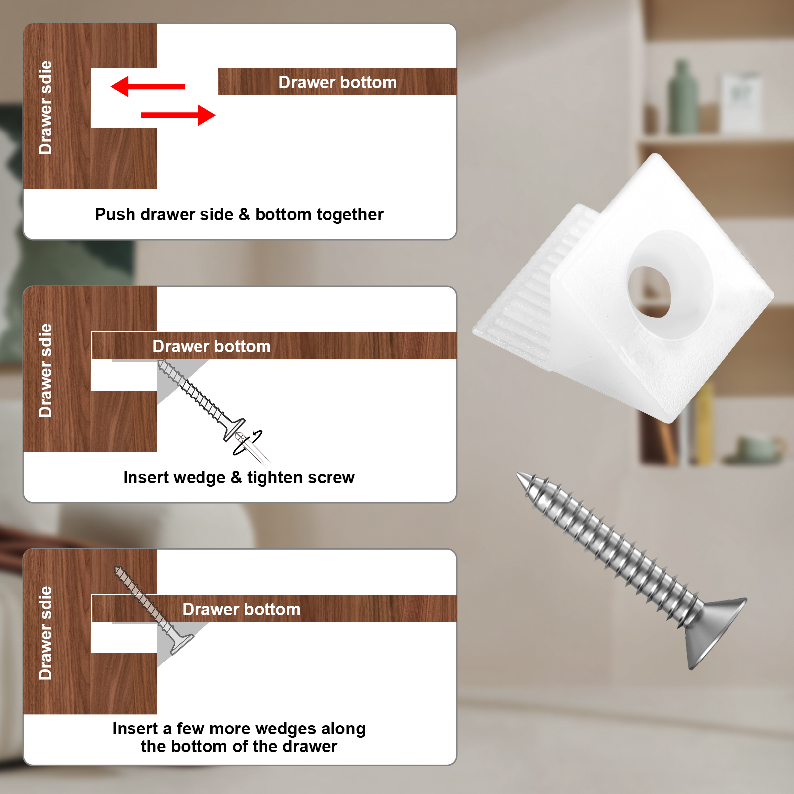 60set Repair Fixing Drawer Che - Furniture Hardware Fixing Screws recension och pris