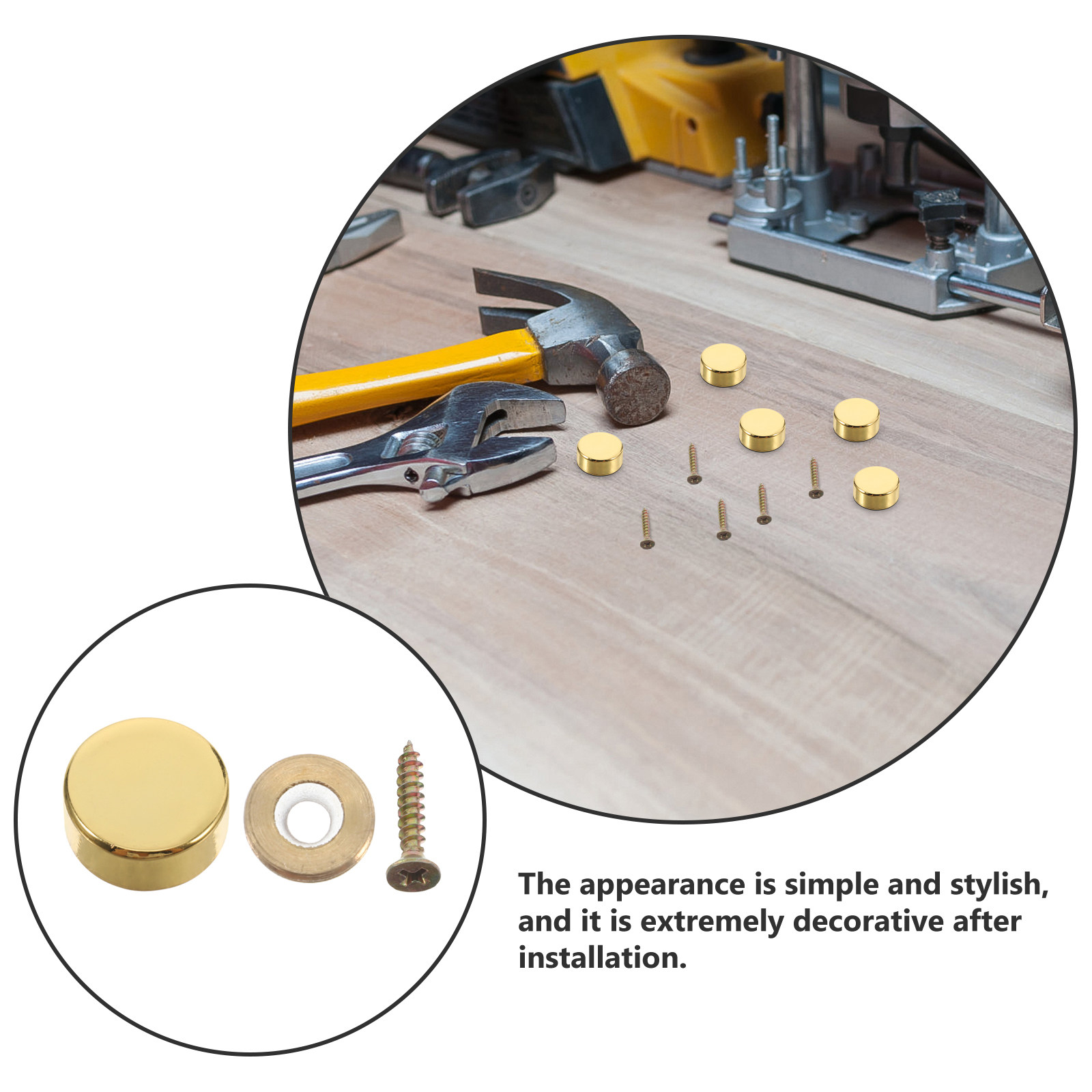 12Sets Decorative Screw Covers - Furniture Hardware Fixing Screws recension och pris